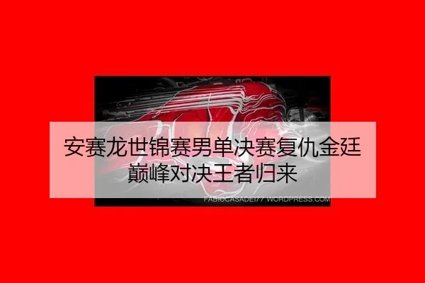 安赛龙世锦赛男单决赛复仇金廷 巅峰对决王者归来